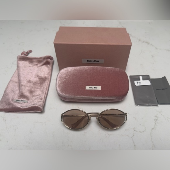 AUTHENTIC Miu Miu Oval Sunglasses - Picture 3 of 5